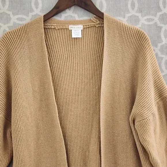 Main Strip Stretched Open Front Sweater Cardigan‎ Women's S/ M - Picture 2 of 6